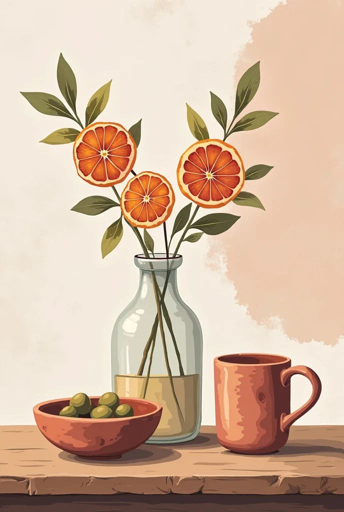 Paint by Numbers – Oranges in a Vase