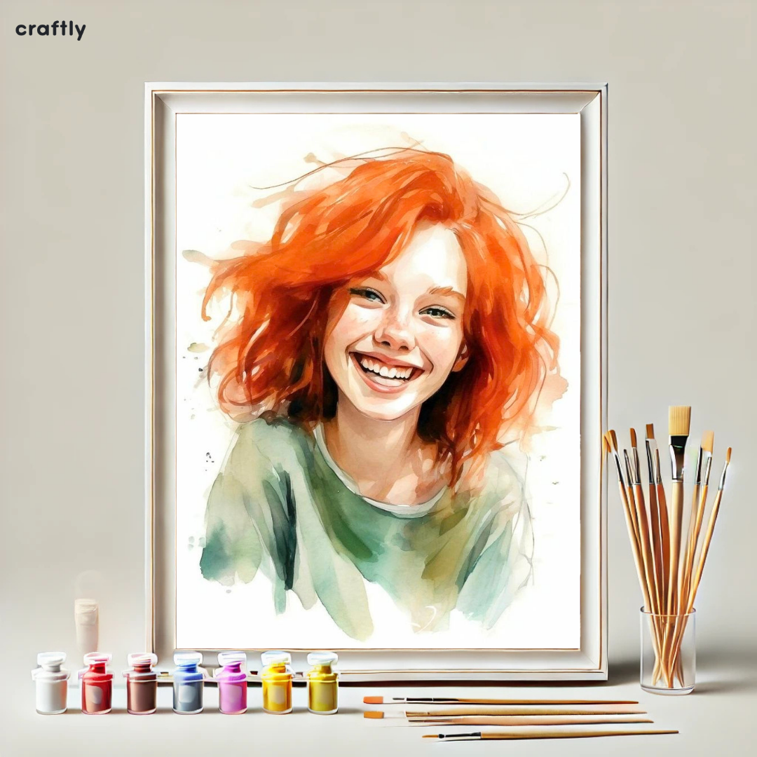 Paint by Numbers – Smiling Woman Portrait