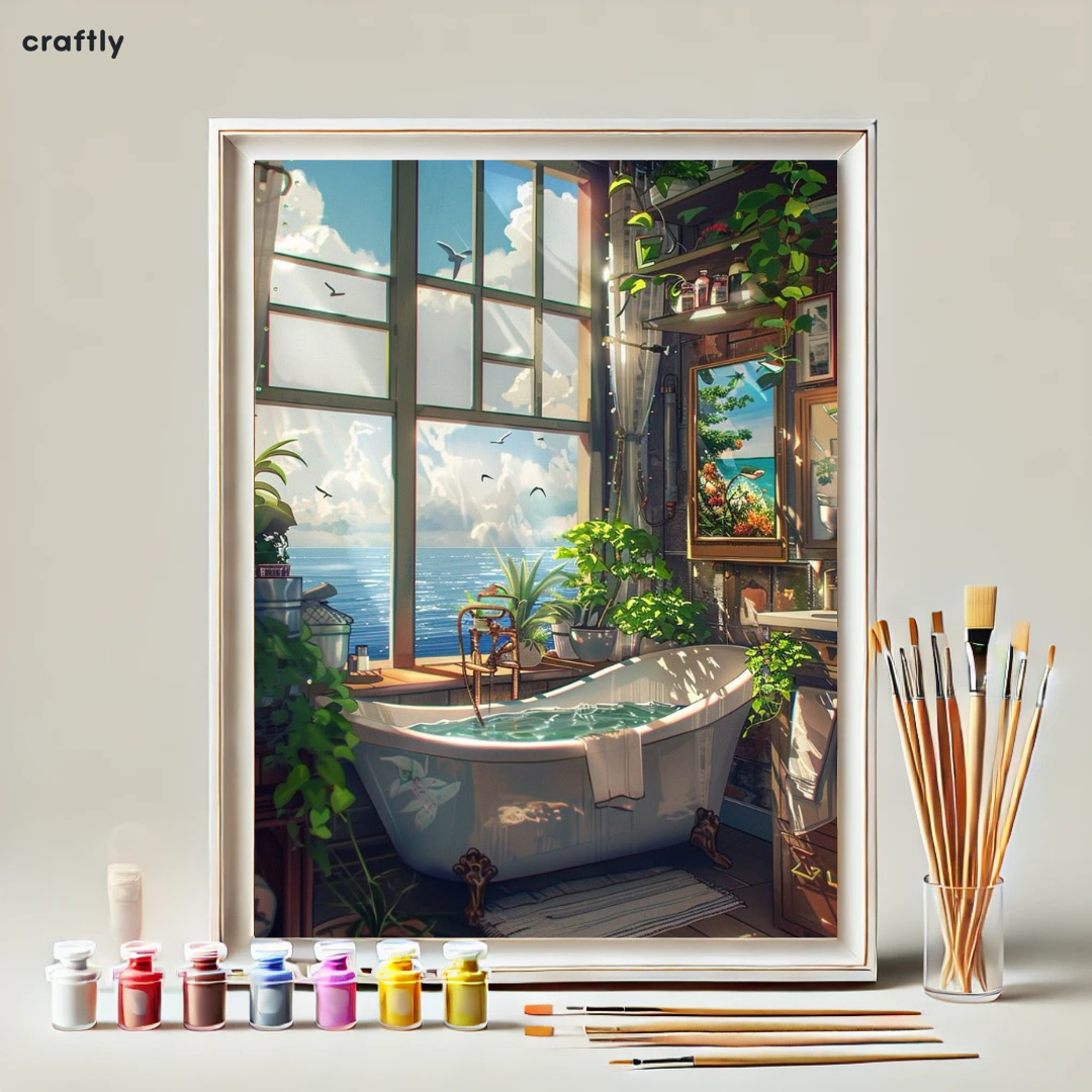 Paint by Numbers – Bathtub Facing the Sea