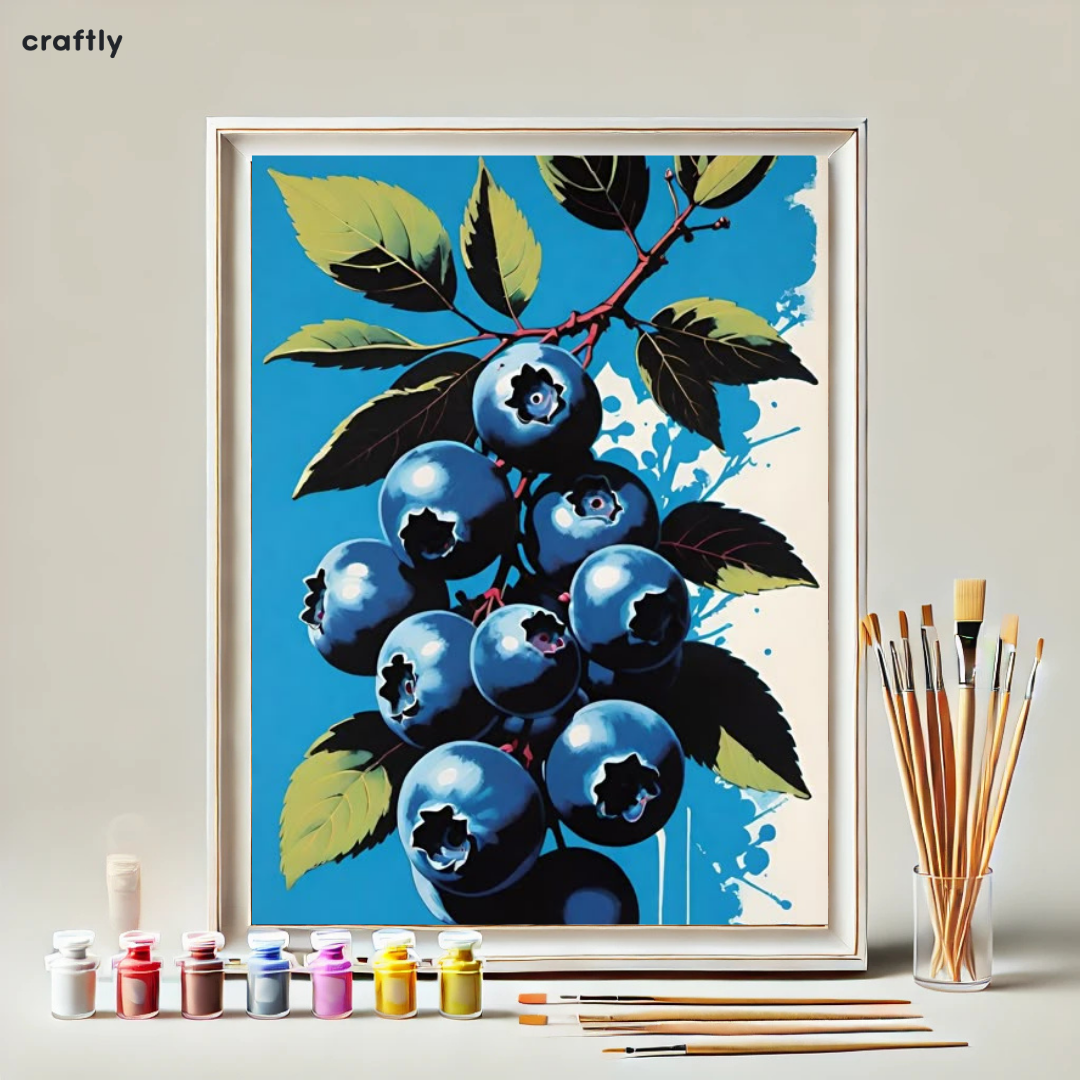 Paint by Numbers – Juicy Blueberry Branch