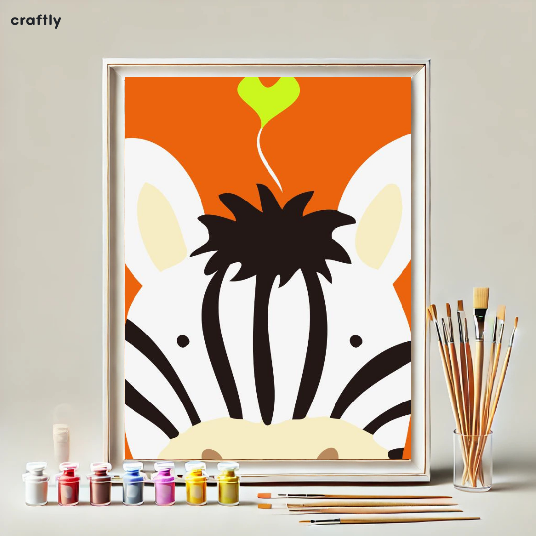 Paint by Numbers – Zebra with Balloon