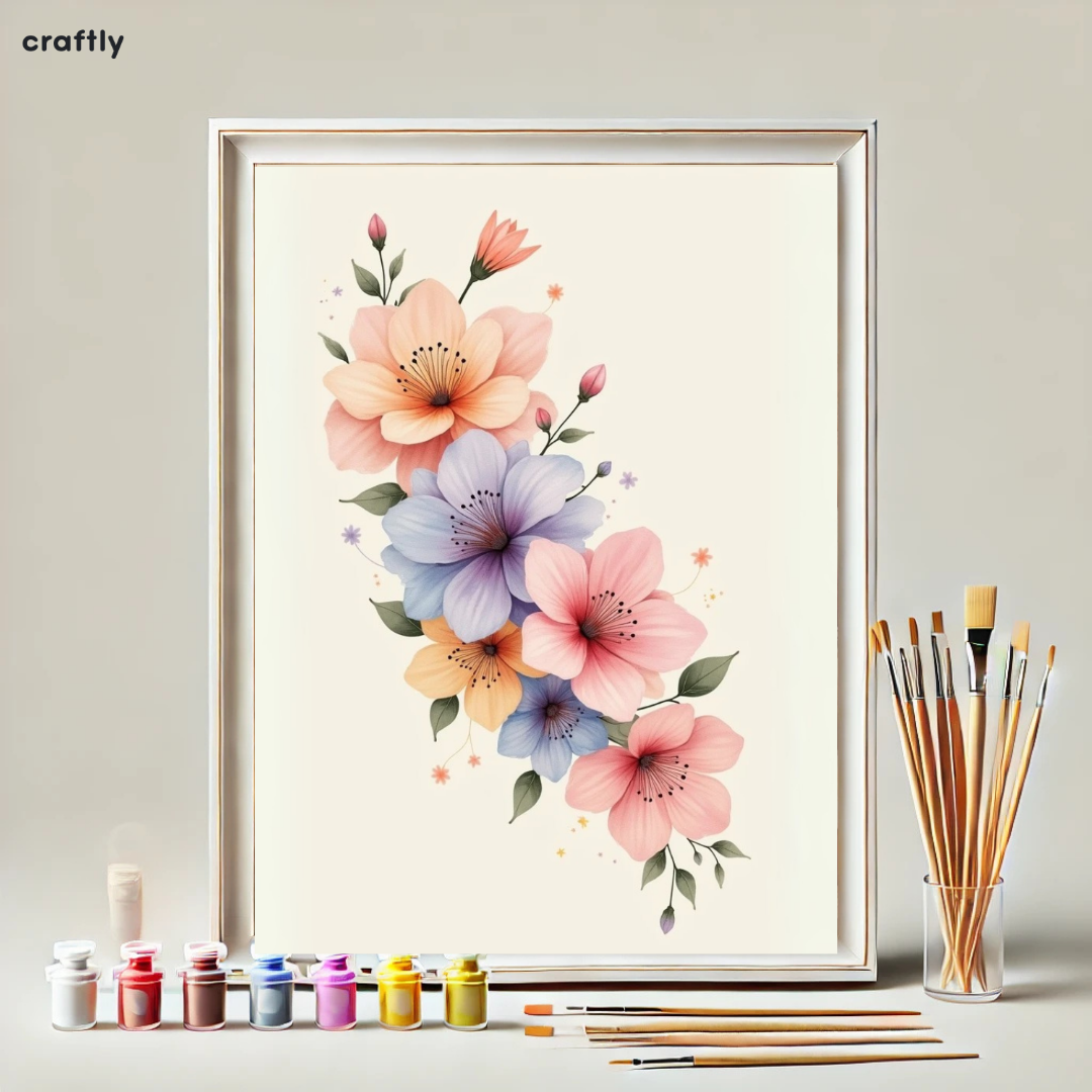 Paint by Numbers – Colourful Blossoms