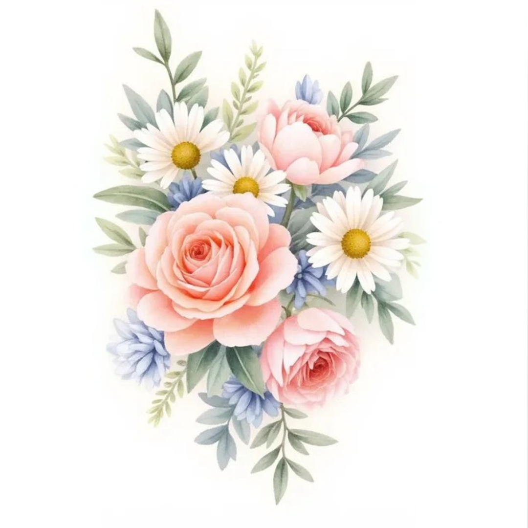 Paint by Numbers – Soft Spring Flowers