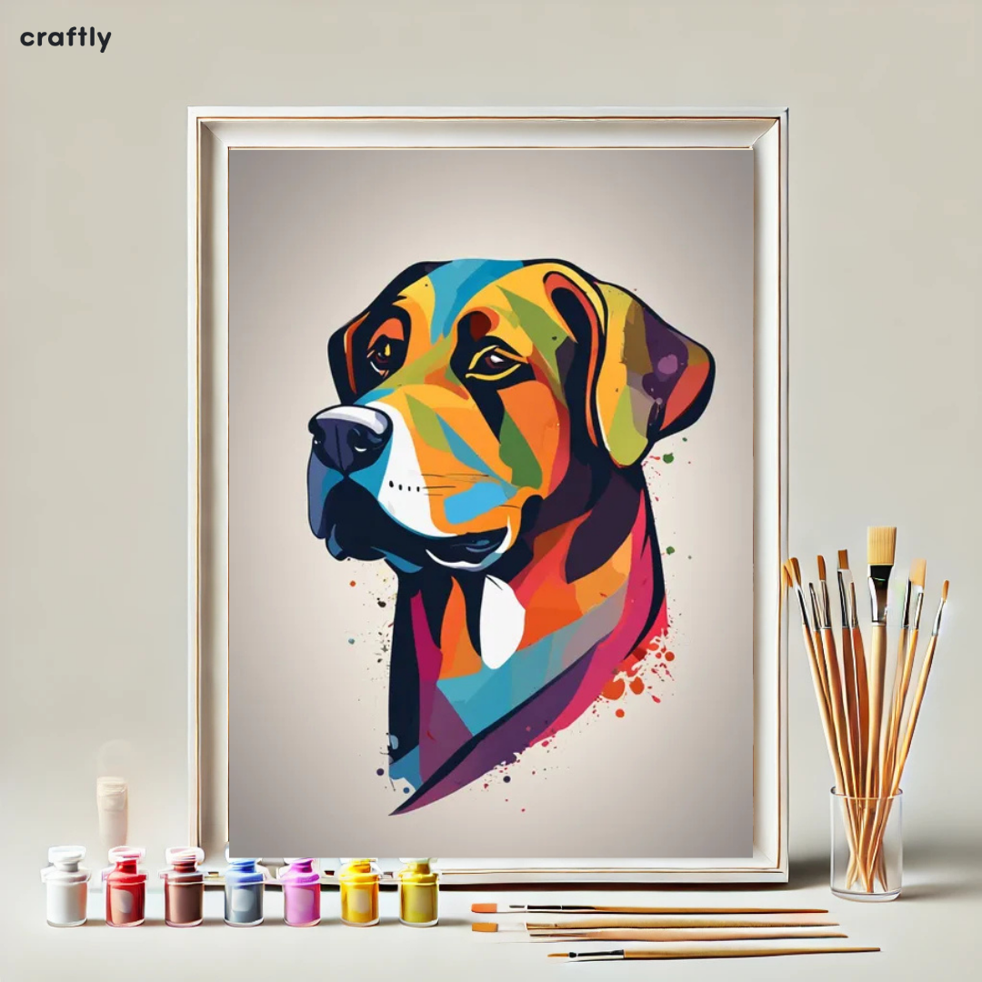 Paint by Numbers – Geometric Dog