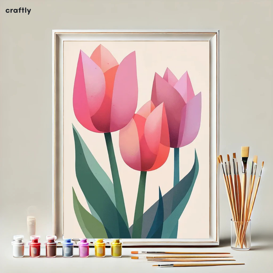 Paint by Numbers – Pink Tulips