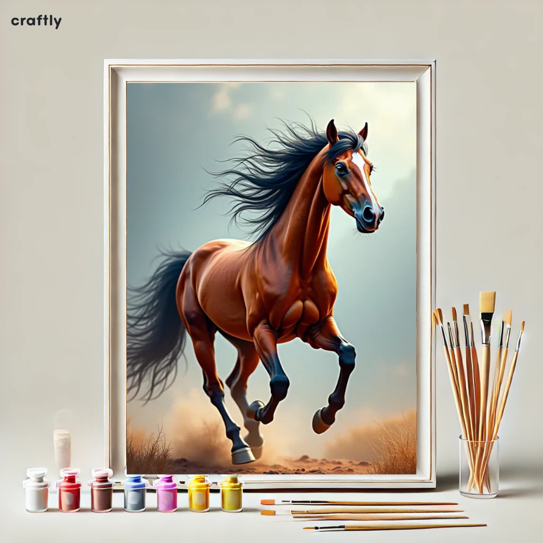 Paint by Numbers – Horse Galloping in the Wind