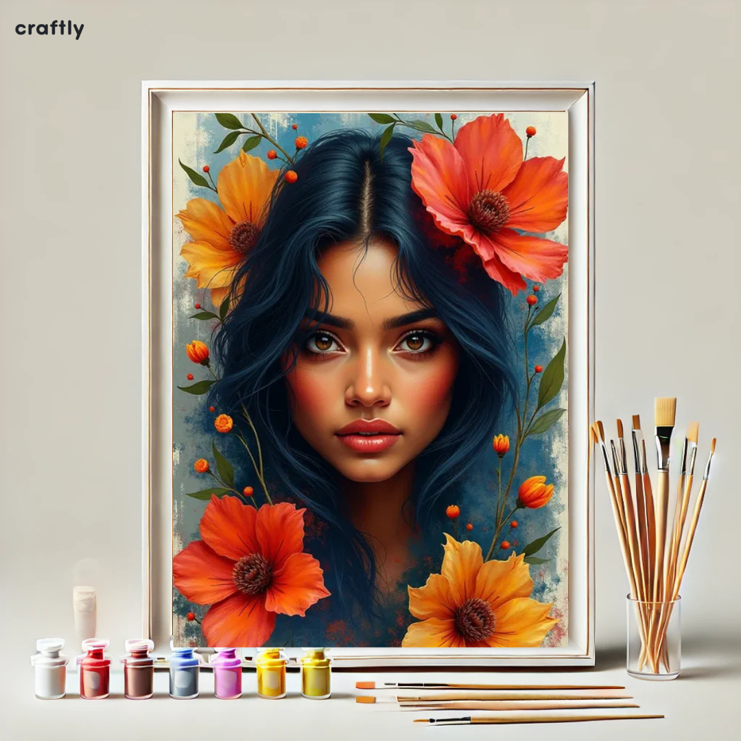 Paint by Numbers – Woman with Flowers
