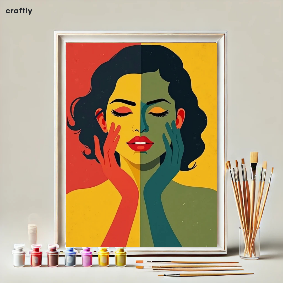 Paint by Numbers – Abstract Colourful Faces