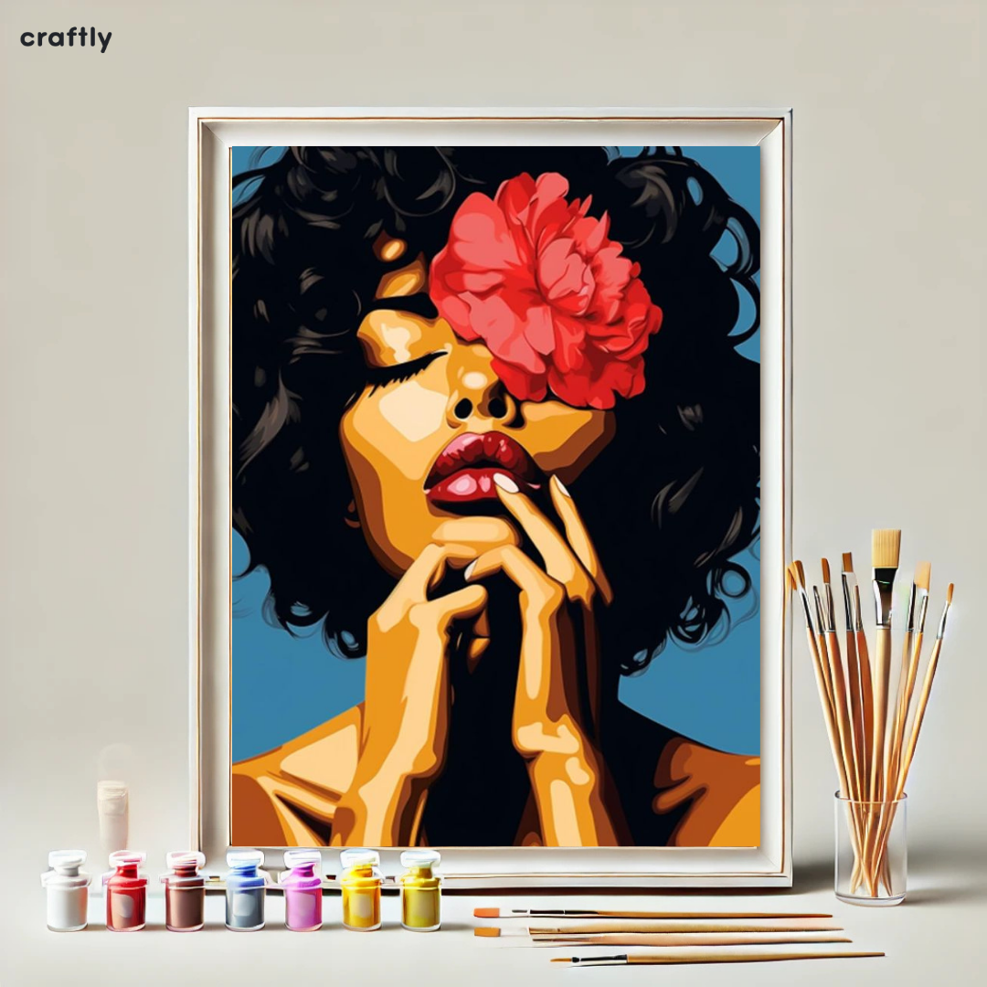 Paint by Numbers – Woman with a Red Flower