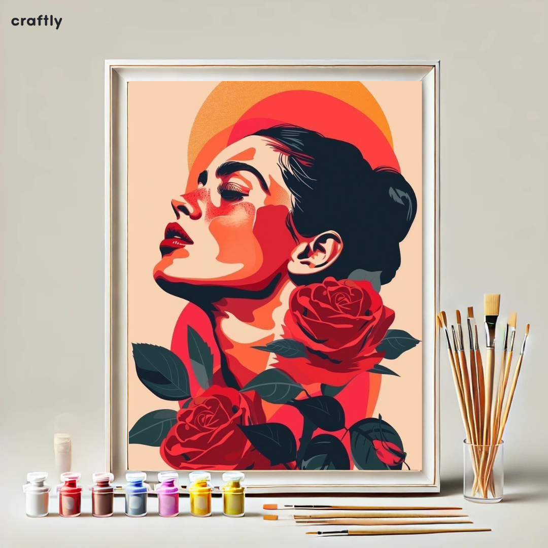 Paint by Numbers – Profile with Roses