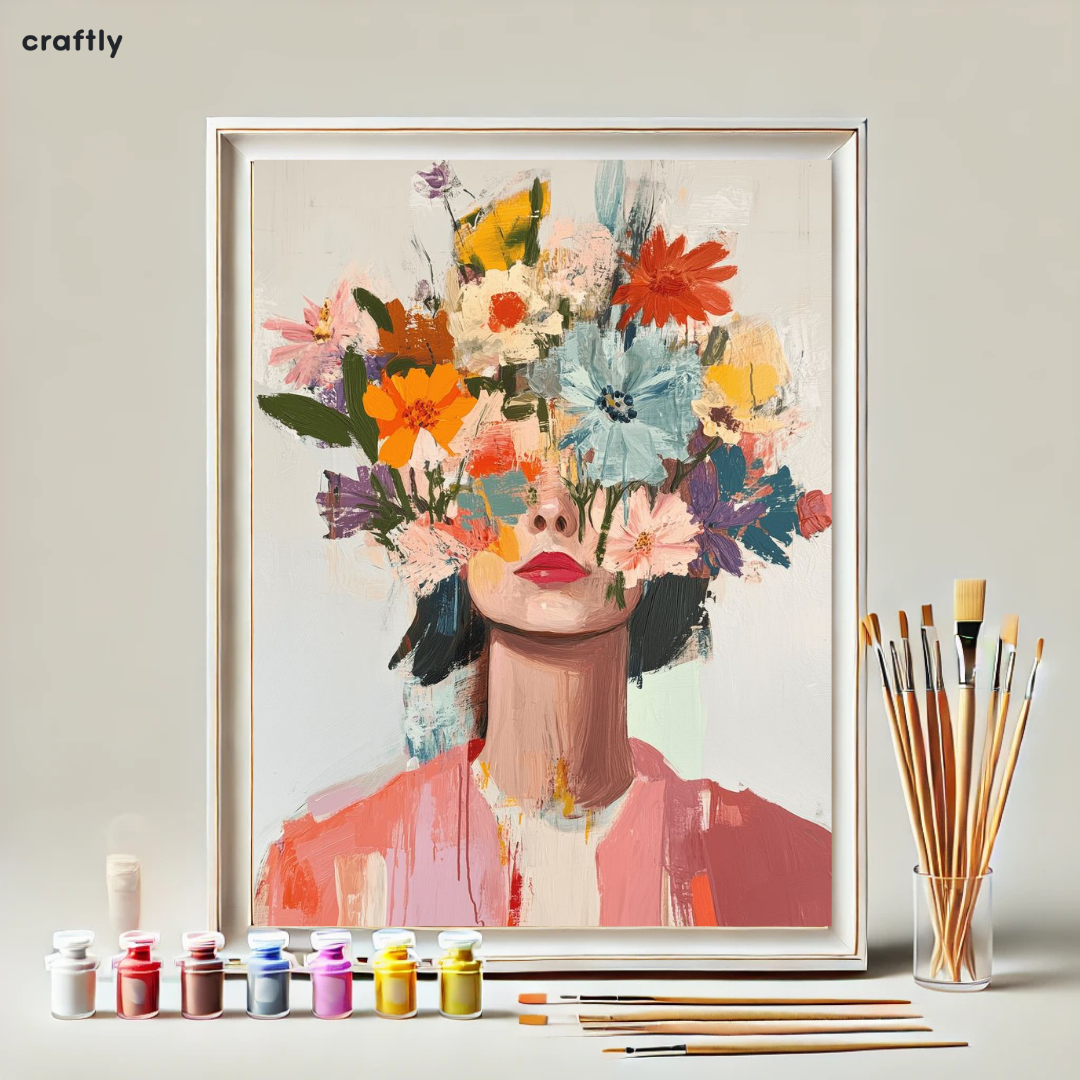 Paint by Numbers – Woman with Flowers