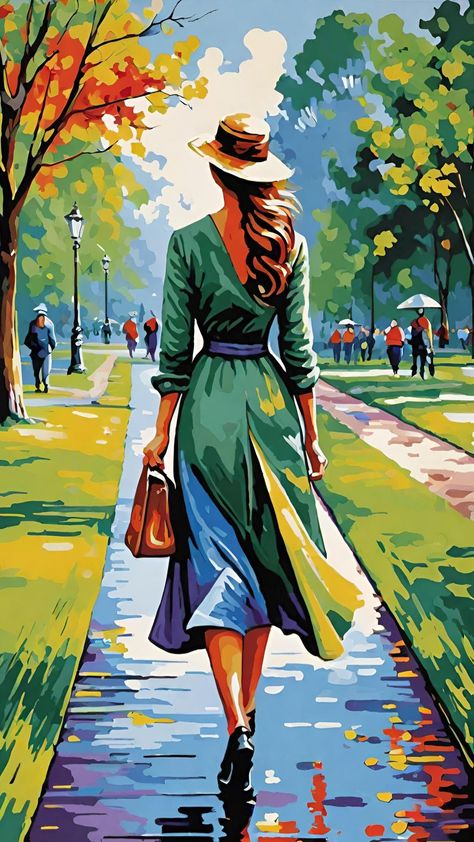 Paint by Numbers – Woman Walking in the Park