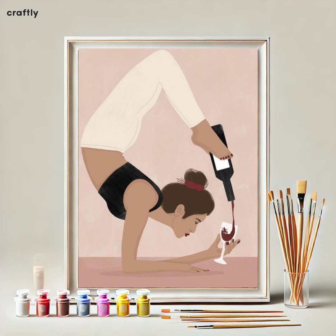 Paint by Numbers – Yoga with a Glass of Wine