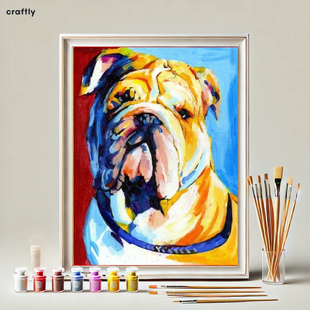 Paint by Numbers β Colourful Bulldog