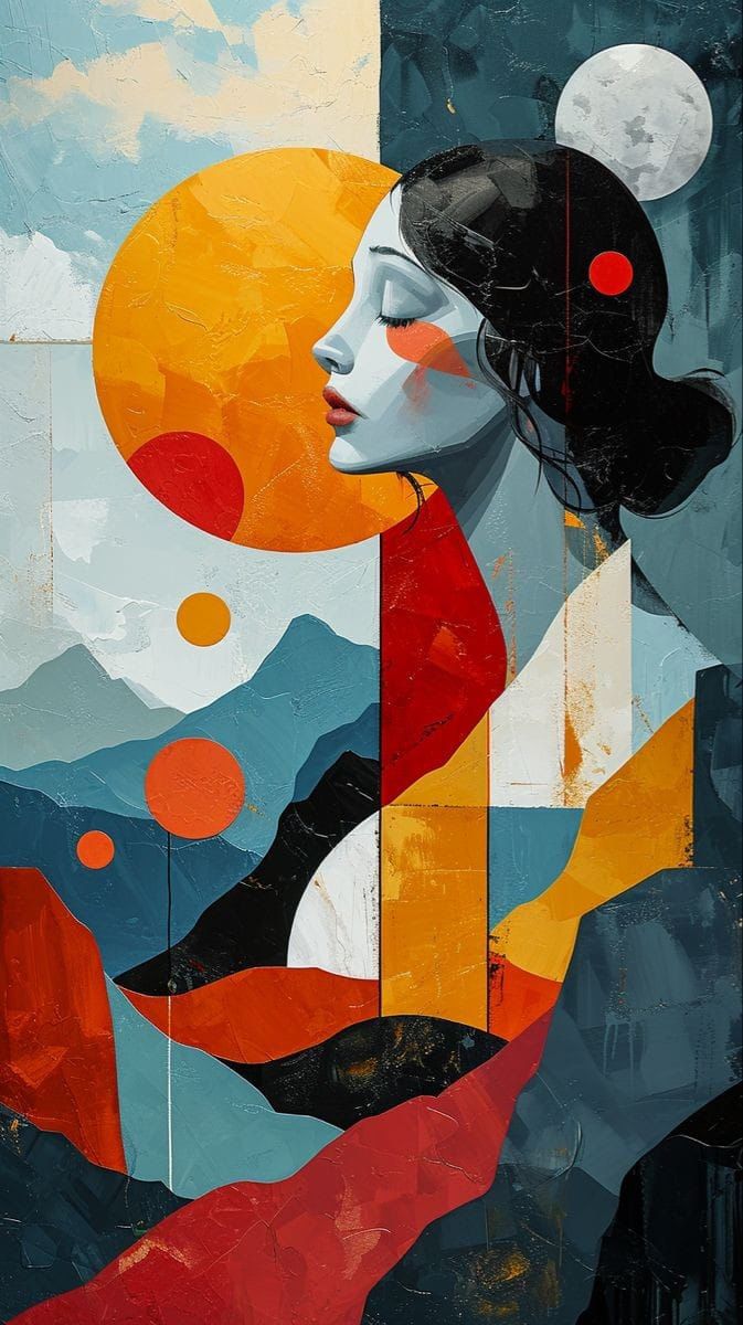 Paint by Numbers – Woman with Sun and Moon