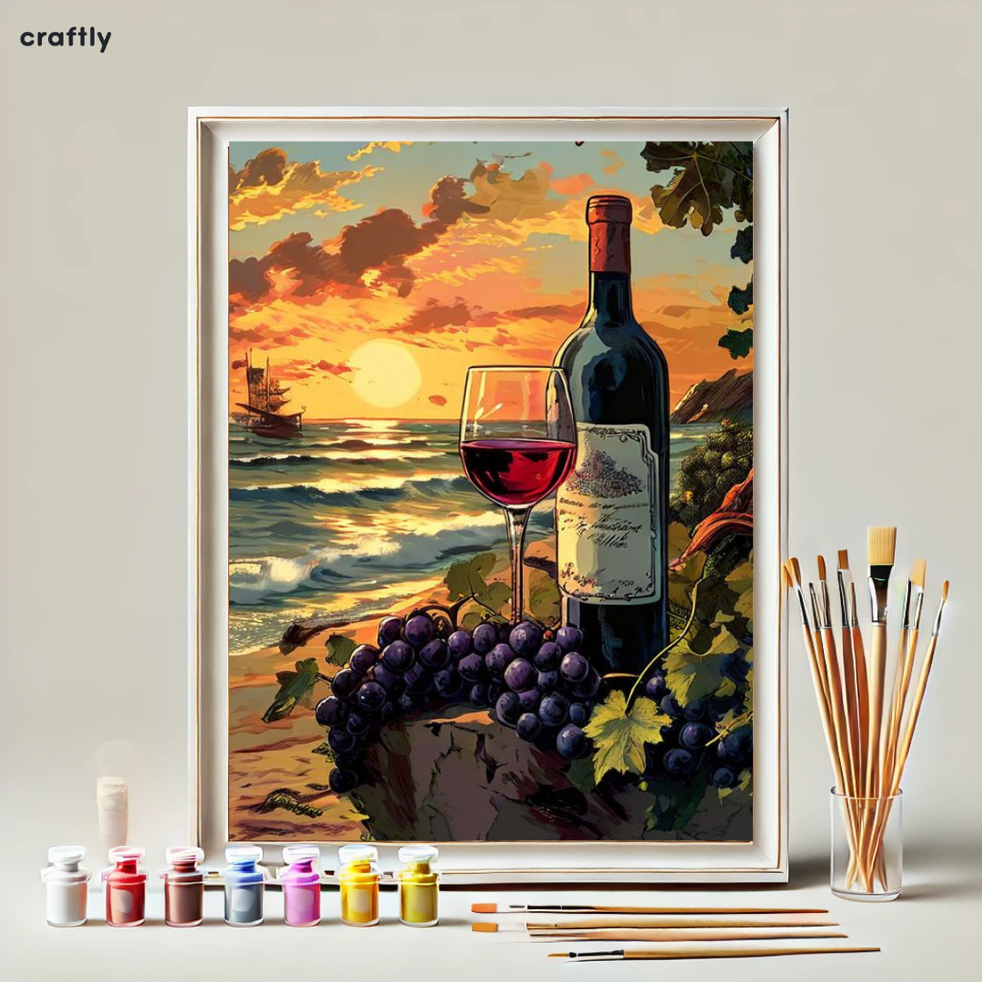 Paint by Numbers – Wine at Sunset