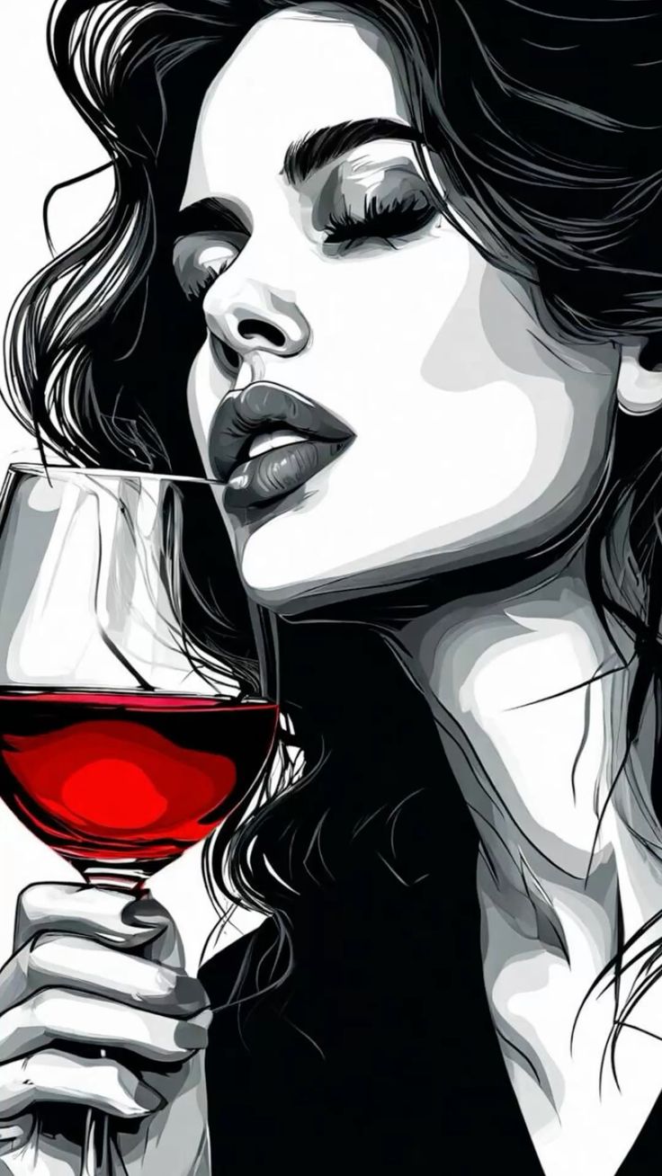 Paint by Numbers – Piercing Gaze and a Glass of Wine
