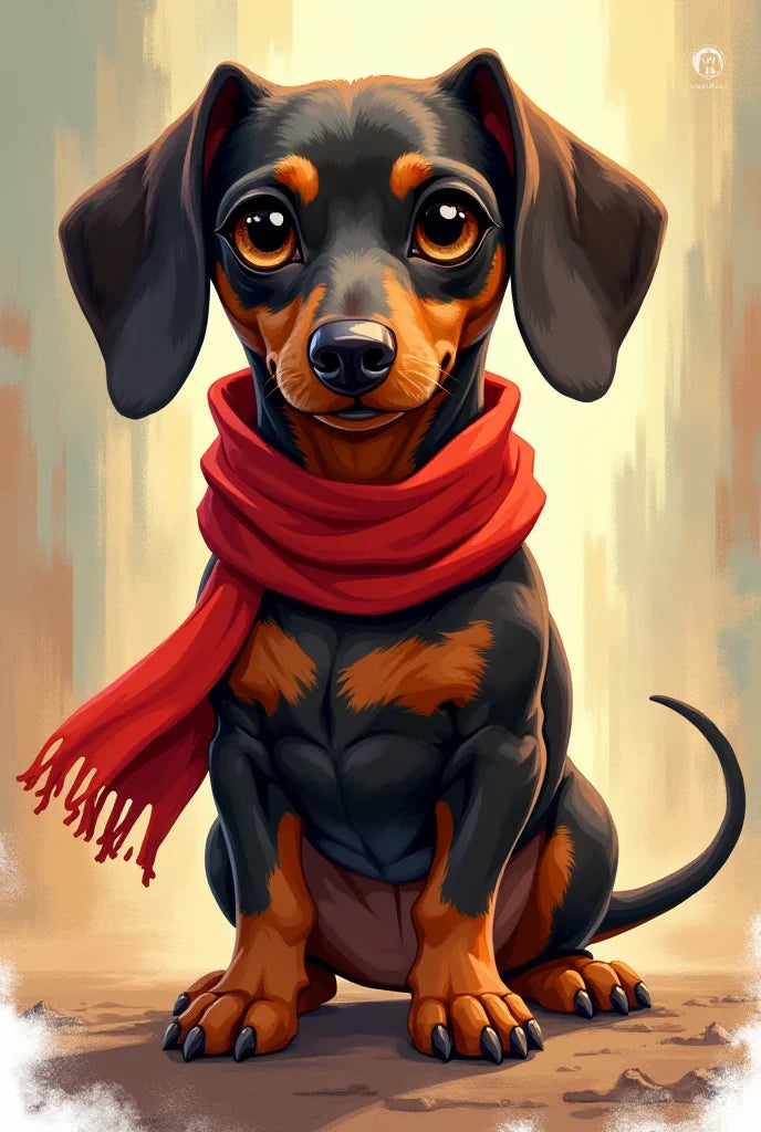 Paint by Numbers – Puppy with Red Scarf