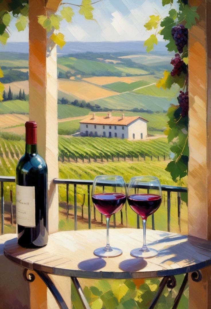 Paint by Numbers – Wine in a Countryside Vineyard