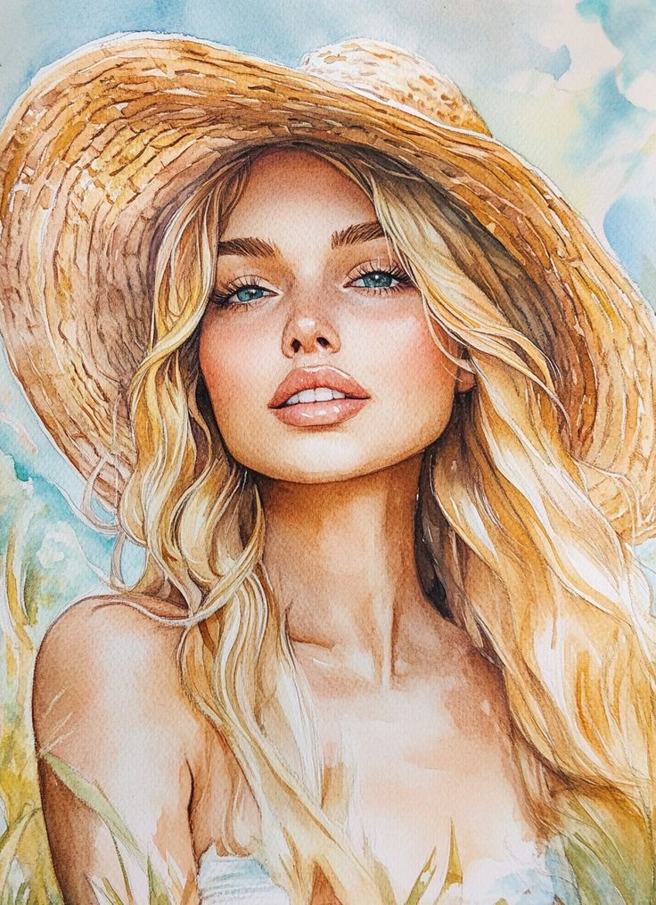 Paint by Numbers – Girl with a Straw Hat