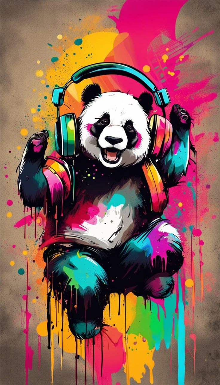 Paint by Numbers – Panda with Headphones