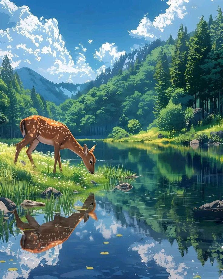Paint by Numbers – Natural Deer