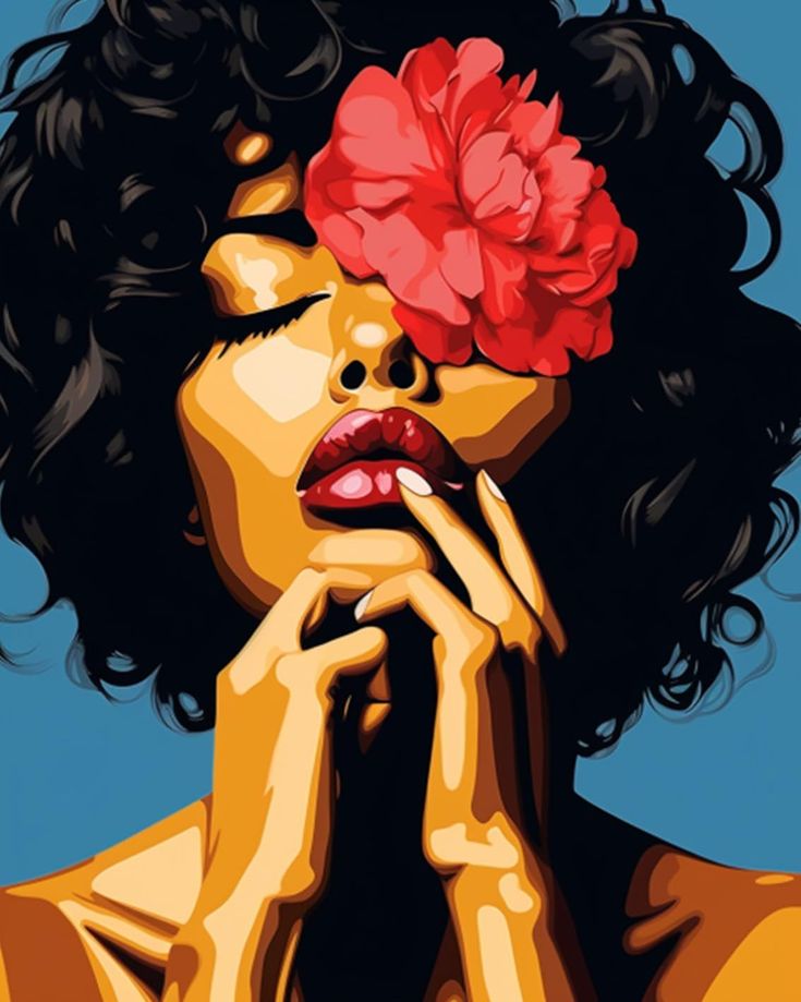 Paint by Numbers – Woman with a Red Flower