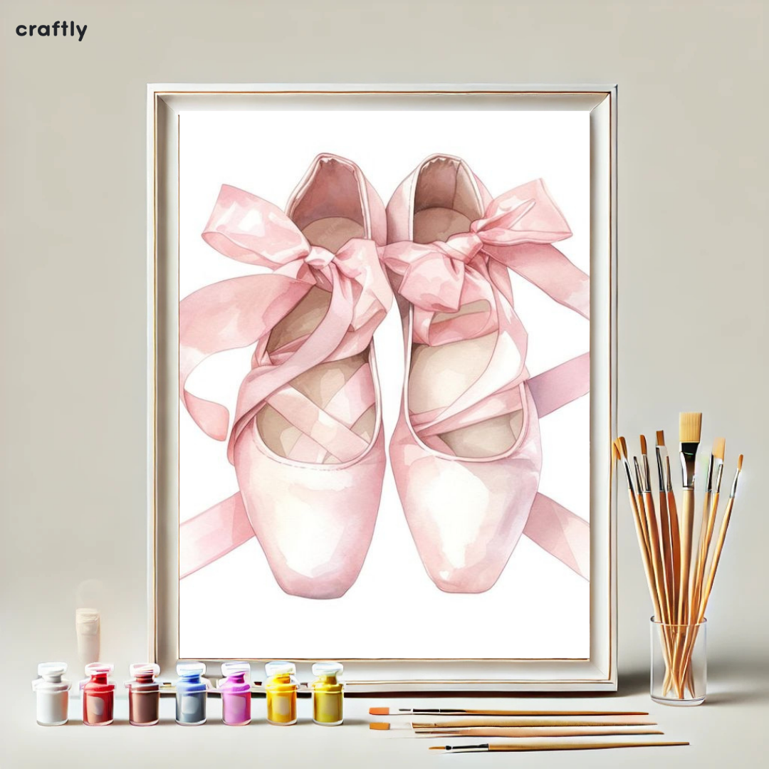 Paint by Numbers – Pink Ballet Shoes