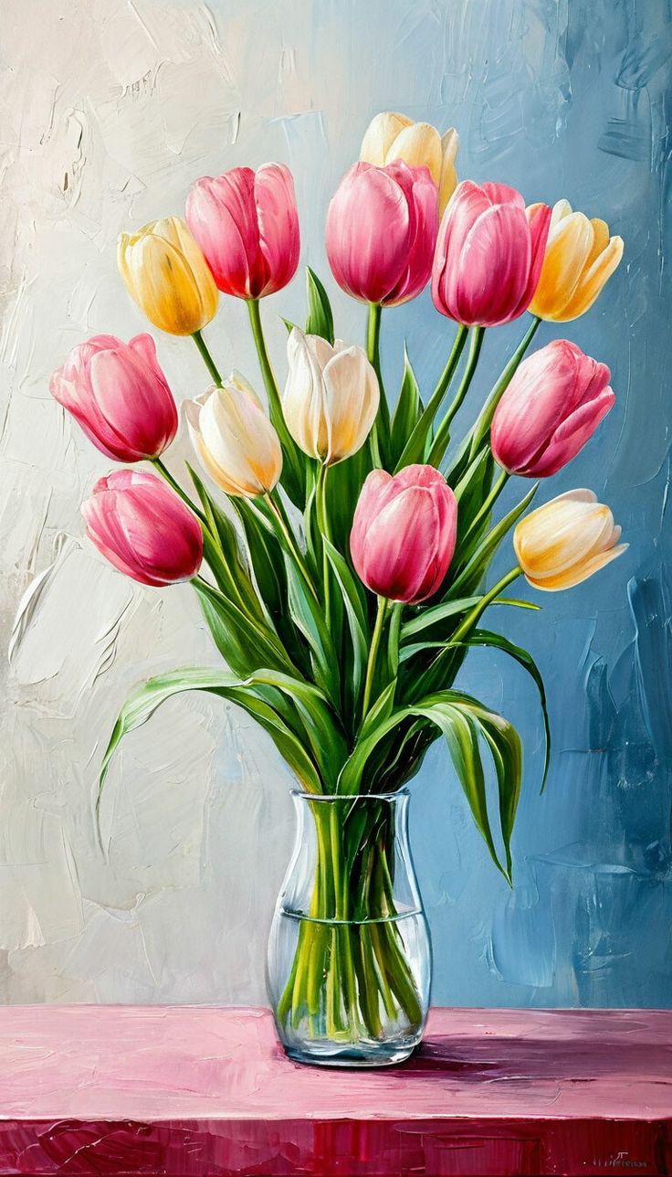 Paint by Numbers – Tulip Bouquet in Vase