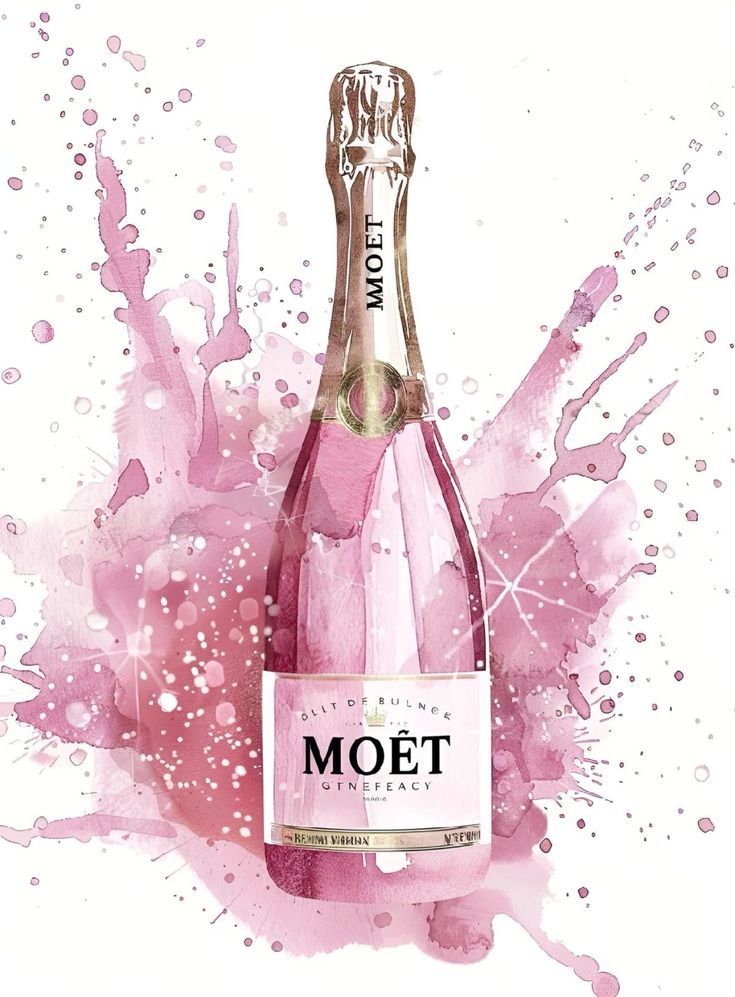 Paint by Numbers – Pink Champagne Bottle