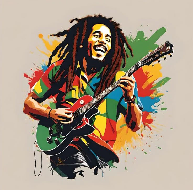 Paint by Numbers – Bob Marley in Bright Colours