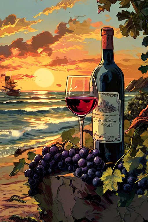 Paint by Numbers – Wine at Sunset