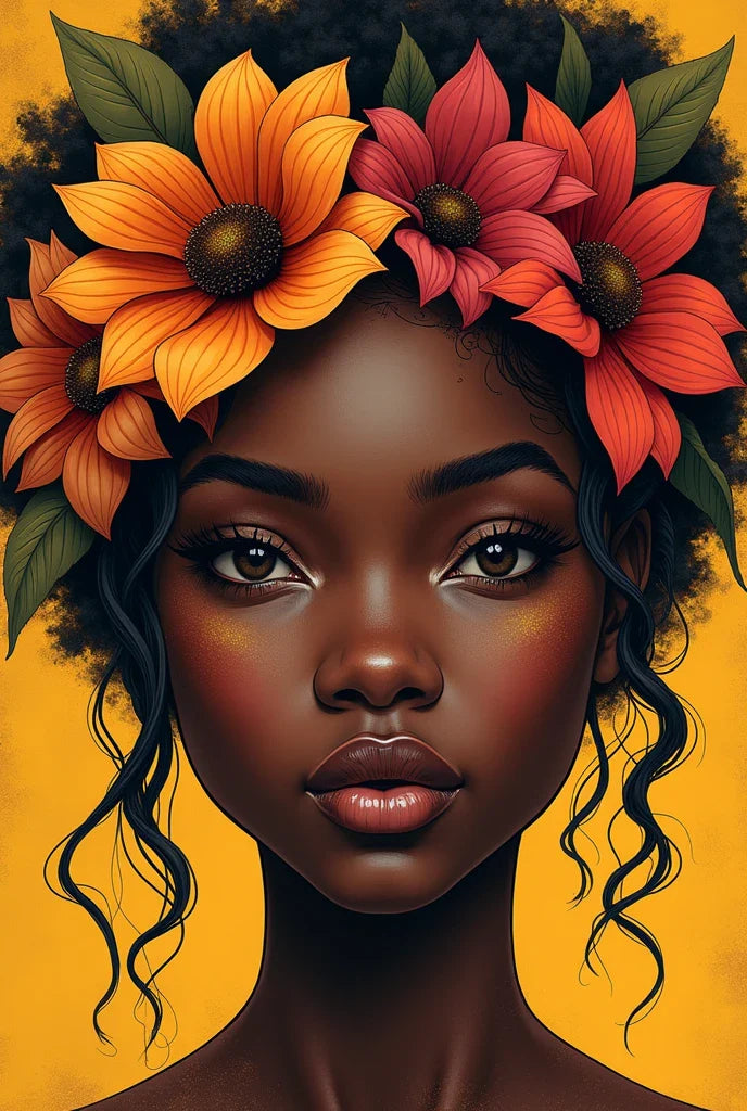 Paint by Numbers – Bold Floral Portrait