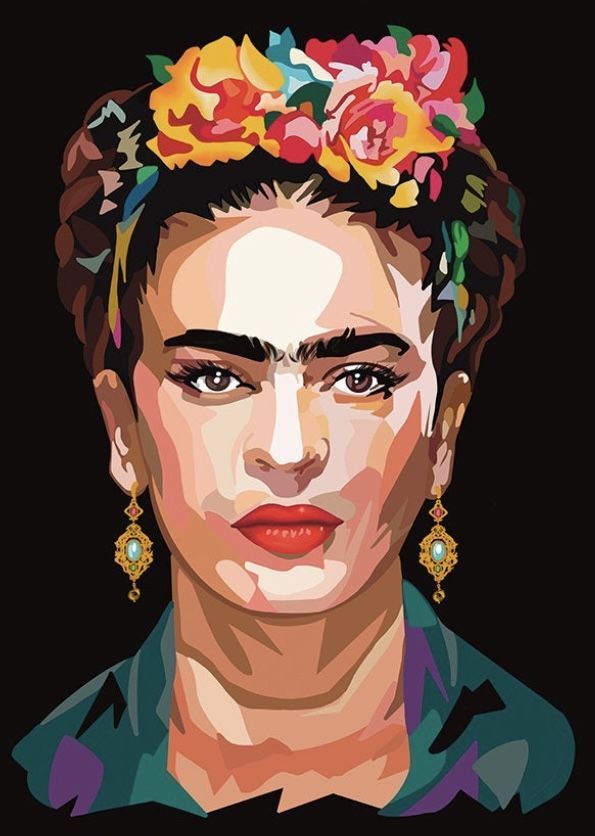 Paint by Numbers – Frida on a Black Background