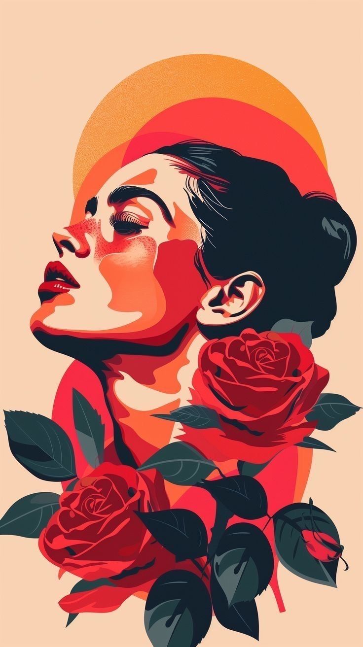 Paint by Numbers – Profile with Roses