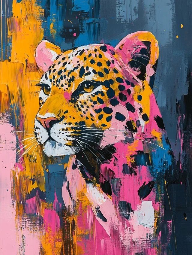 Paint by Numbers – Colourful Jaguar