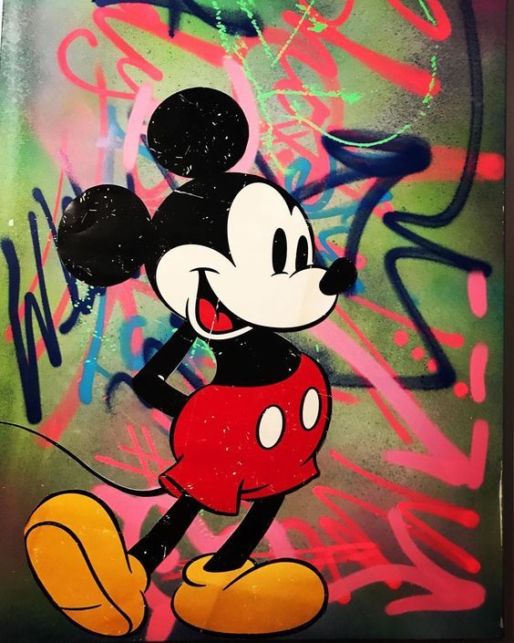 Paint by Numbers – Mickey in Colourful Graffiti