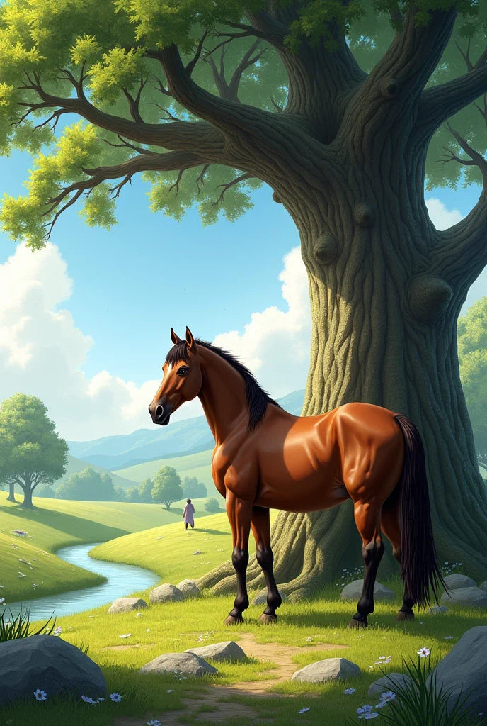 Paint by Numbers – Horse Beside an Ancient Tree