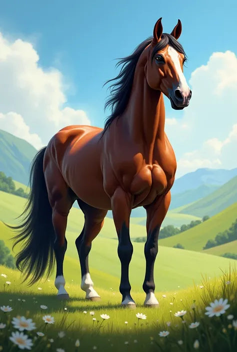 Paint by Numbers – Horse Standing in the Mountains