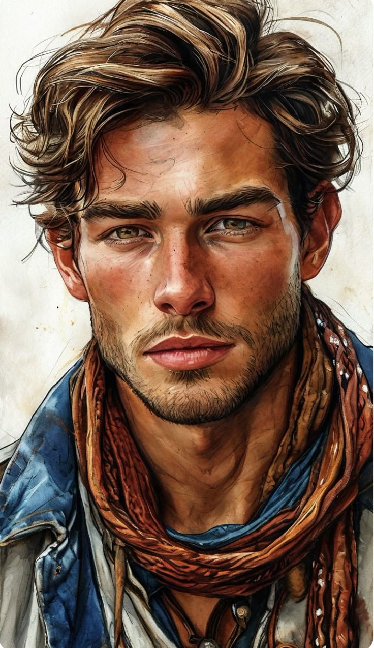 Paint by Numbers – Man with Intense Gaze