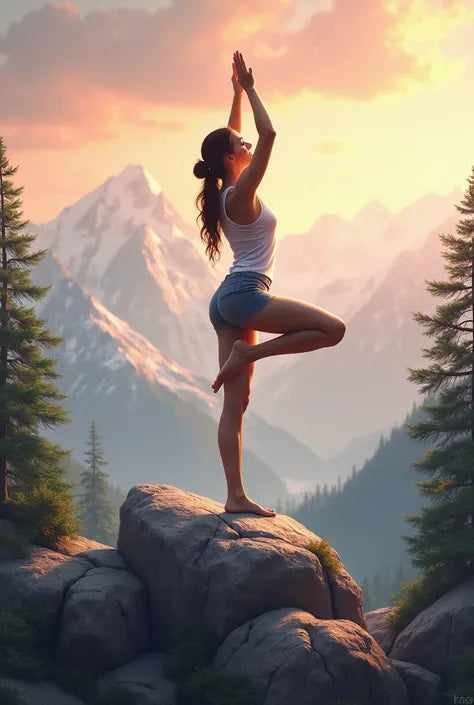 Paint by Numbers – Yoga with Mountain Peaks