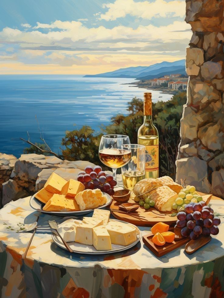 Paint by Numbers – Cheese Picnic by the Sea