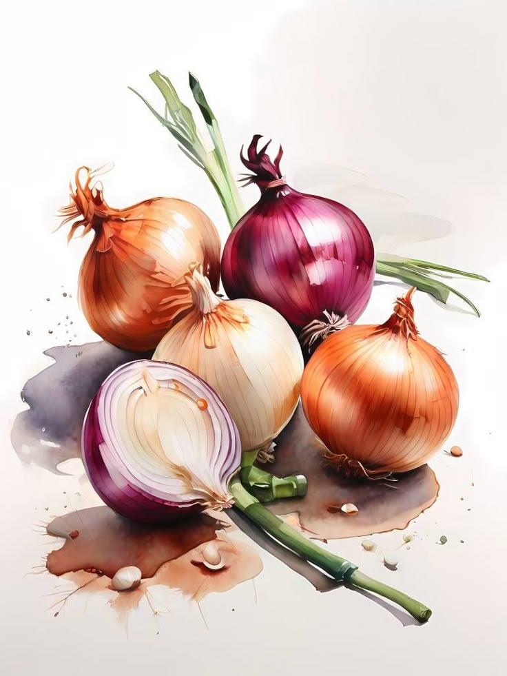 Paint by Numbers – Drawing of an onion
