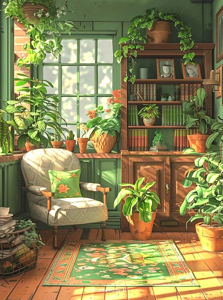 Paint by Numbers – Peaceful Green Reading Nook