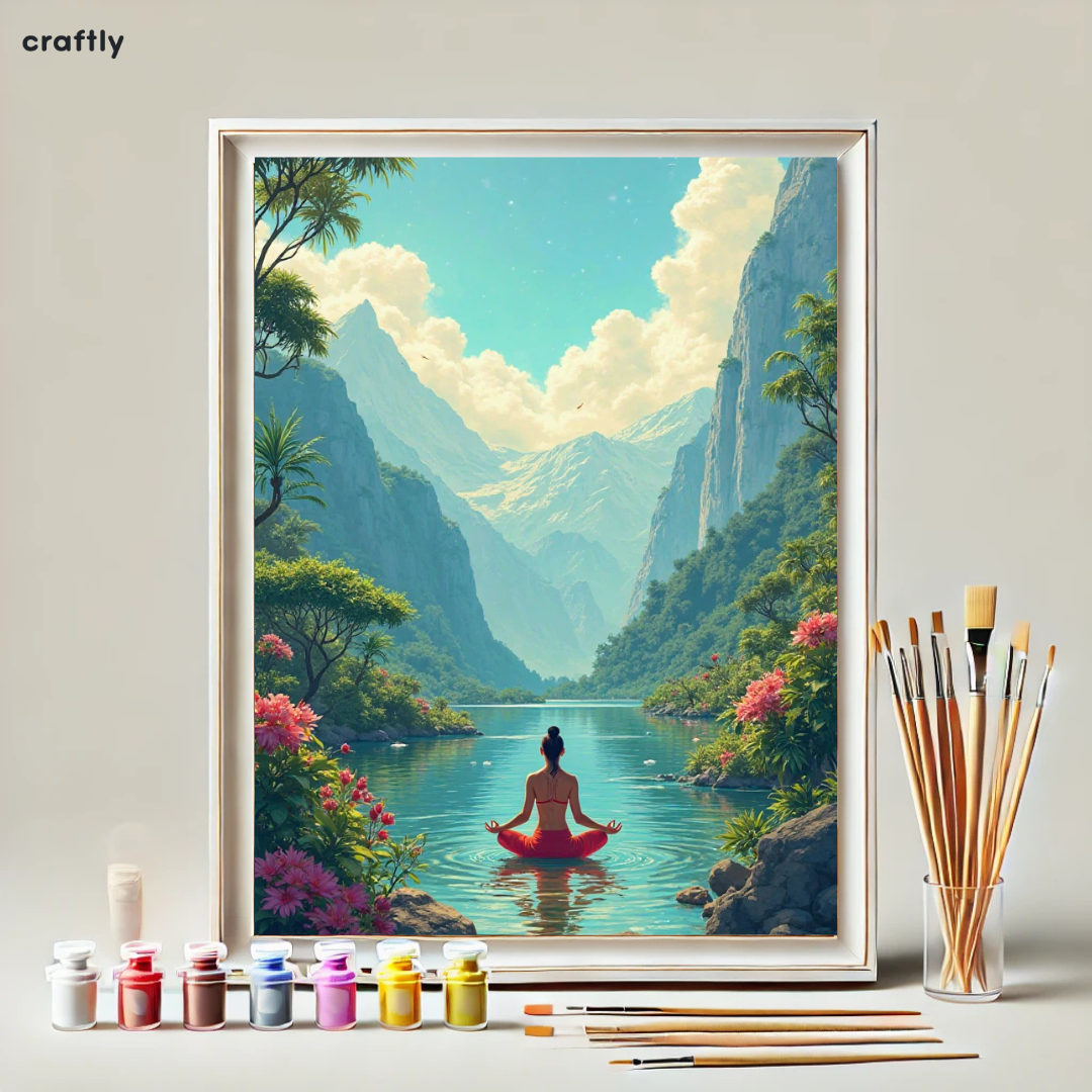 Paint by Numbers – Peace at the Mountain Lake