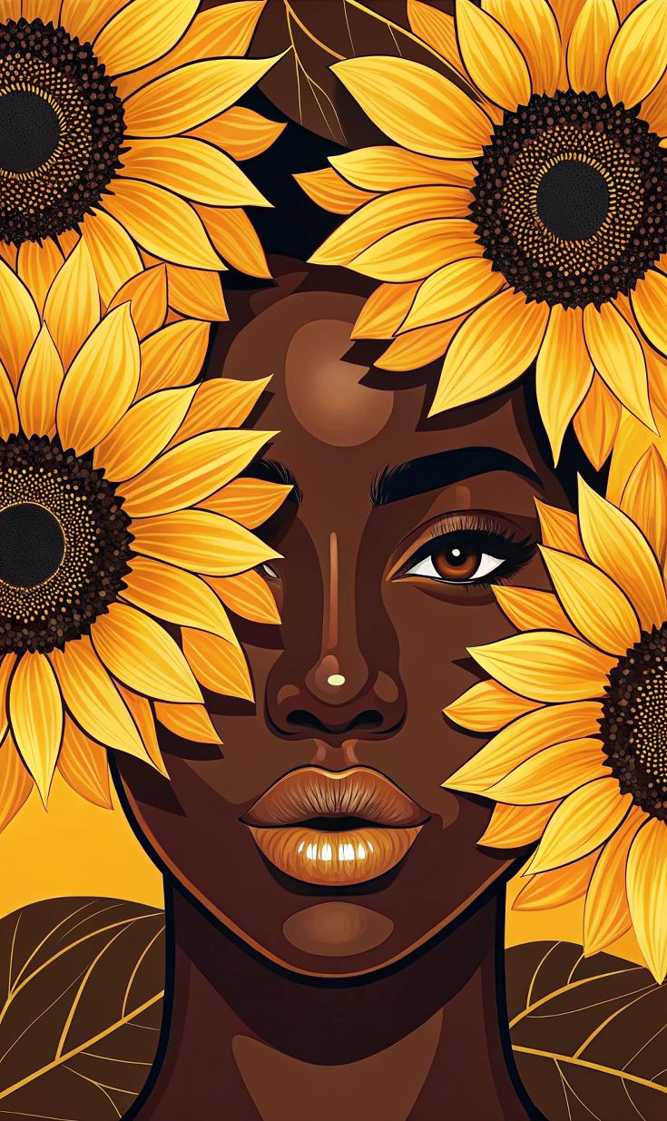 Paint by Numbers – Woman with Sunflowers