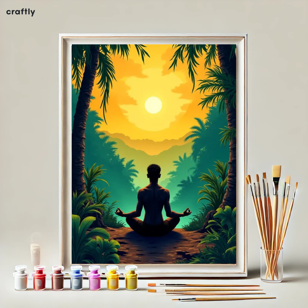 Paint by Numbers – Tropical Forest Sunset