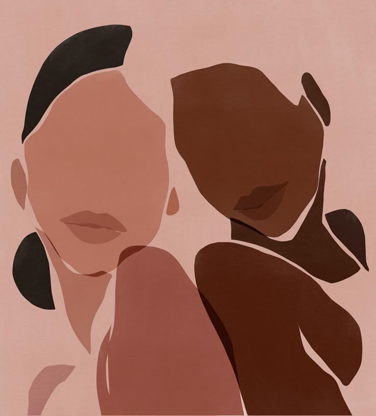 Paint by Numbers – Two Abstract Figures
