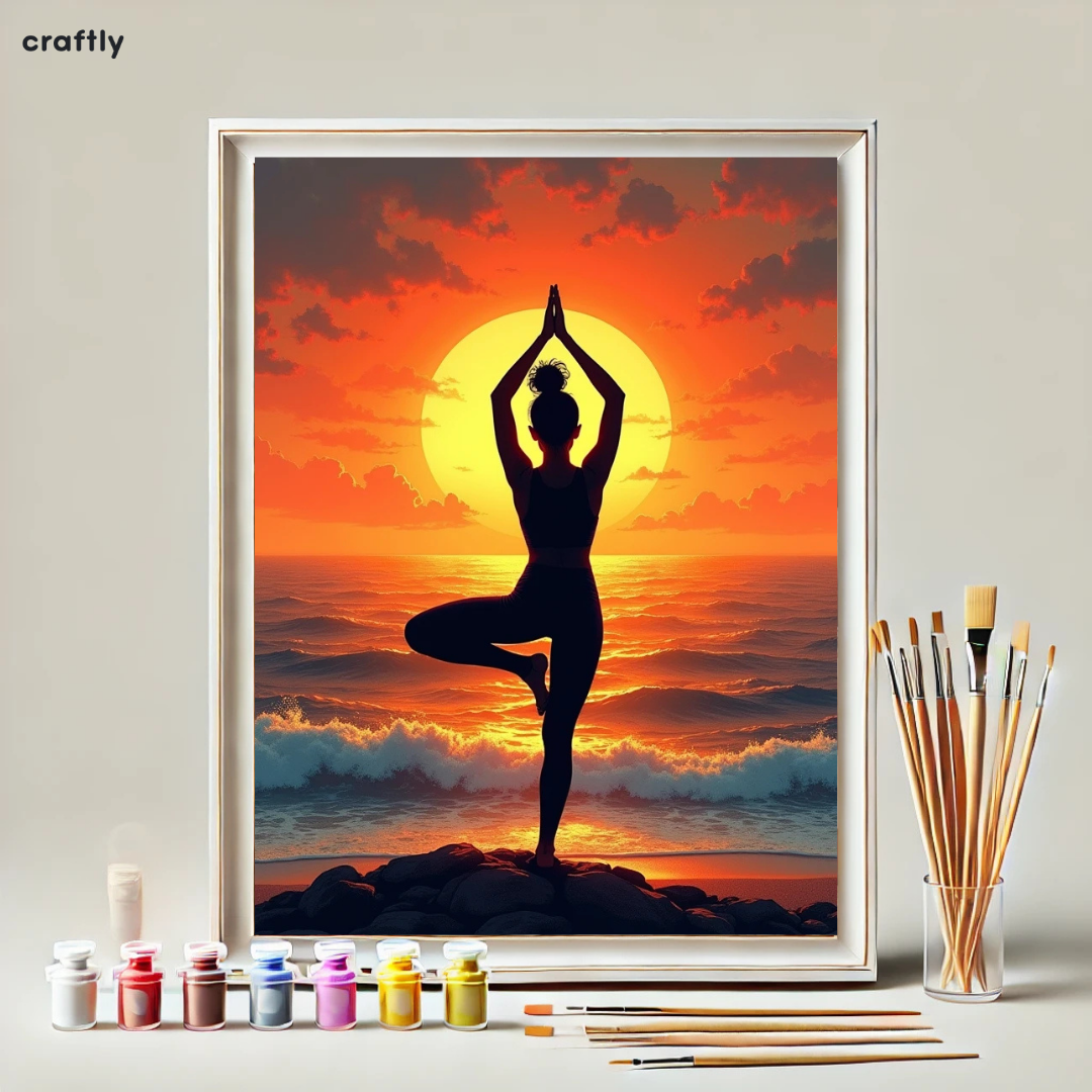 Paint by Numbers – Yoga at Sunset