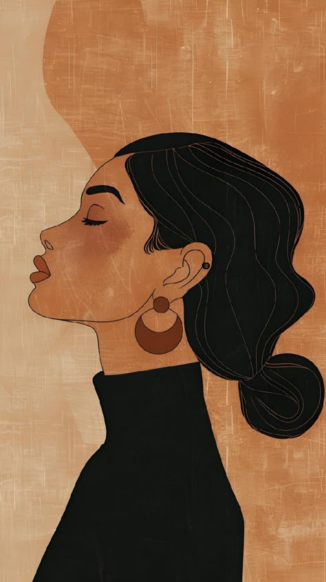 Paint by Numbers – Vintage-Style Female Portrait in Brown Tones